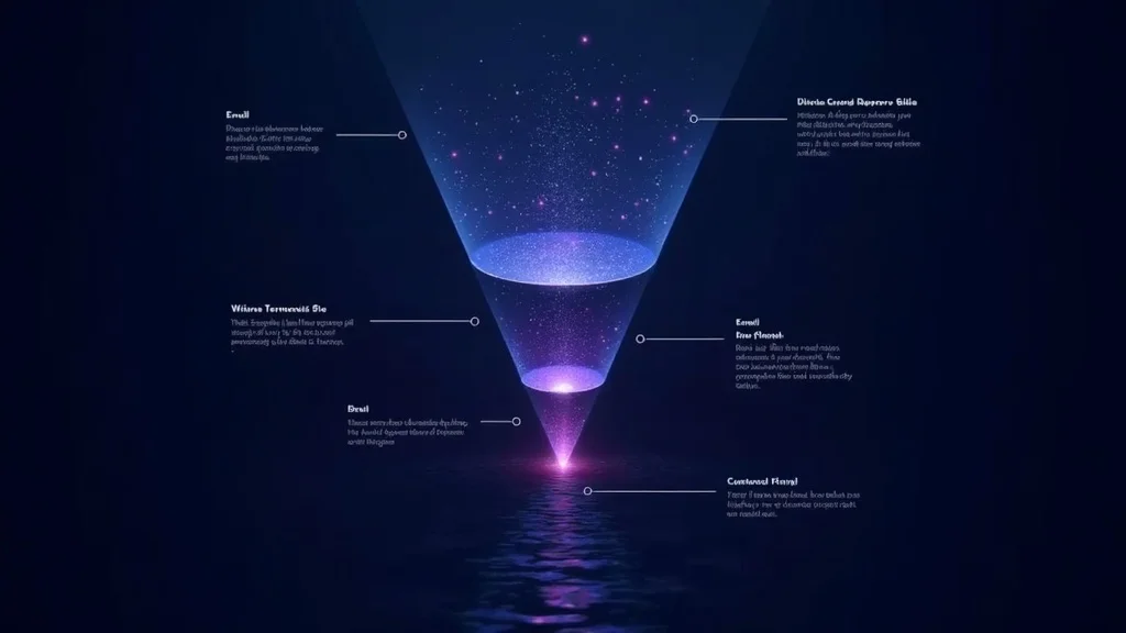 Middle and bottom funnel content with email sequences and testimonials converting leads