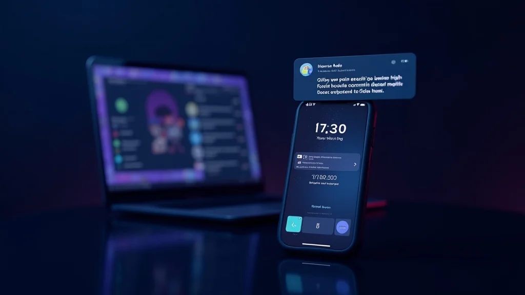 Laptop and smartphone showing PWA cross-device capabilities with push notification and offline access