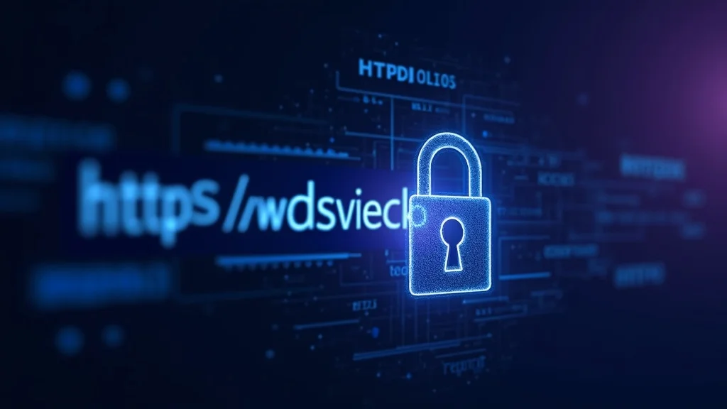 SSL certificate encrypting website data with HTTPS padlock visualization